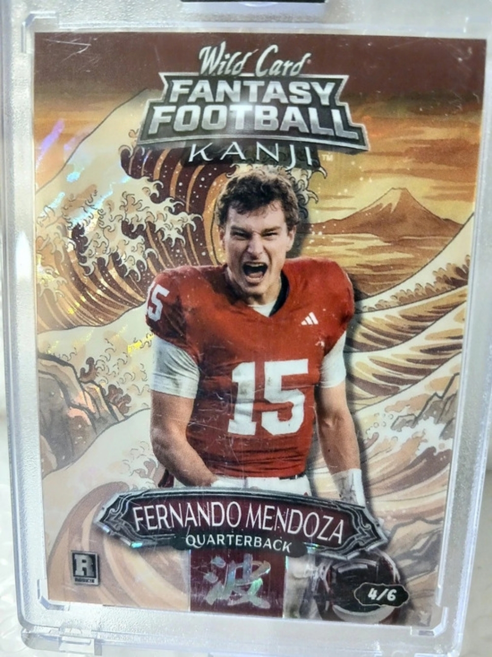 Wild Card Fantasy Football Kanji Fernando Mendoza Trading Card Rookie /6